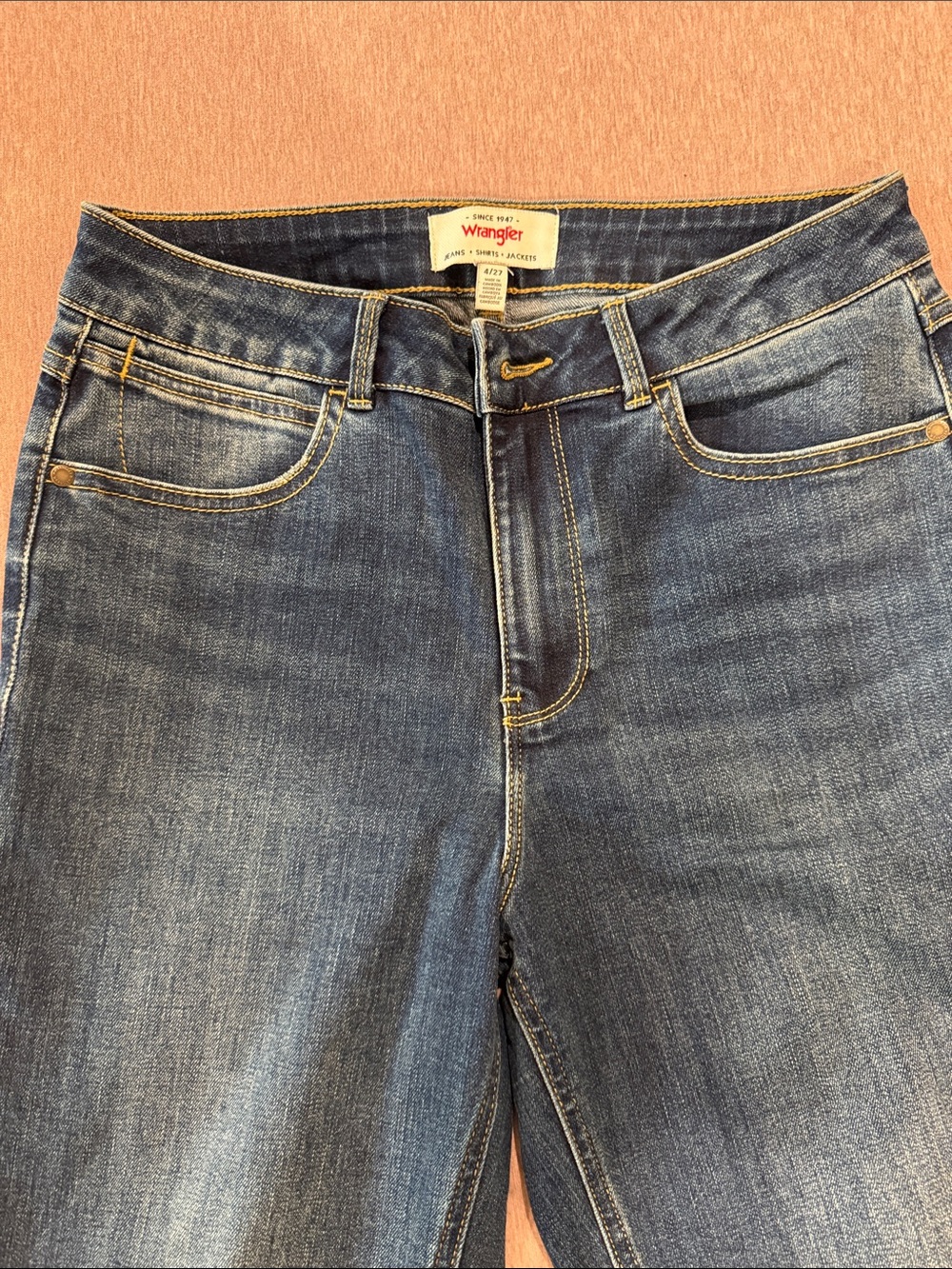 Wrangler Women’s Dark Blue High-Rise Jeans